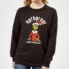 Dr. Seuss The Grinch Ho Ho Ho Smile Women's Christmas Jumper - Black