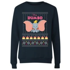 Disney Classic Dumbo Women's Christmas Jumper - Navy 9 Disney Classic Dumbo Women's Christmas Jumper - Navy -Fashion Clothing Shop 11923826 1054625256260250