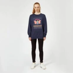 Disney Classic Dumbo Women's Christmas Jumper - Navy 8 Disney Classic Dumbo Women's Christmas Jumper - Navy -Fashion Clothing Shop 11923826 1564625260097826
