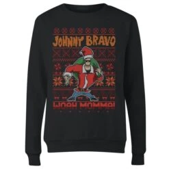 Cartoon Network Johnny Bravo Johnny Bravo Pattern Women's Christmas Jumper - Black 9 Cartoon Network Johnny Bravo Johnny Bravo Pattern Women's Christmas Jumper - Black -Fashion Clothing Shop 11927713 1704625257232745