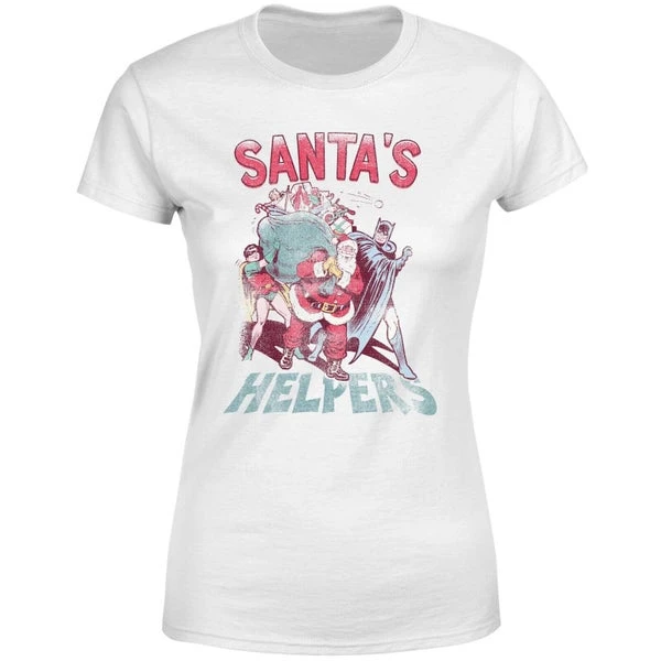 DC COMICS DC Santa's Helpers Women's Christmas T-Shirt - White 7 DC COMICS DC Santa's Helpers Women's Christmas T-Shirt - White - Image 5
