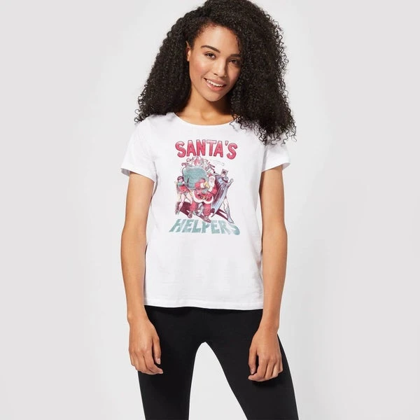 DC COMICS DC Santa's Helpers Women's Christmas T-Shirt - White 5 DC COMICS DC Santa's Helpers Women's Christmas T-Shirt - White - Image 3