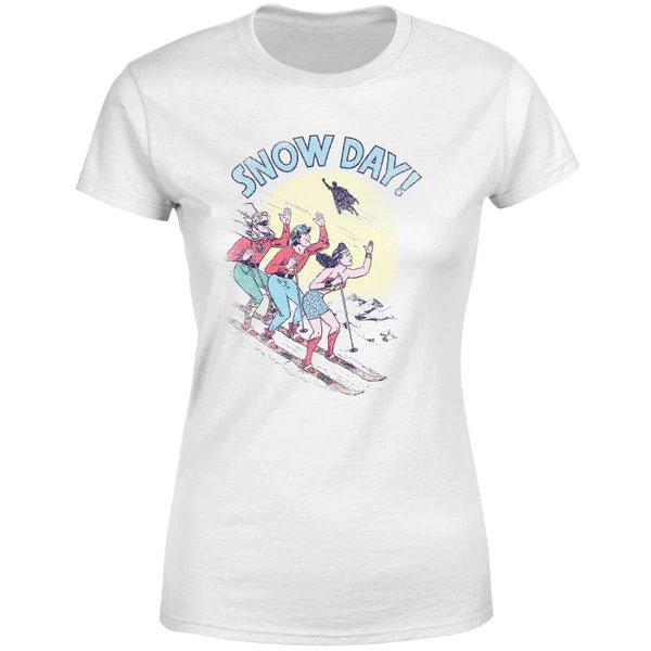 DC COMICS DC Snow Day! Women's Christmas T-Shirt - White 7 DC COMICS DC Snow Day! Women's Christmas T-Shirt - White - Image 5