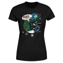 DC COMICS DC Superman Peace On Earth Women's Christmas T-Shirt - Black 11 DC COMICS DC Superman Peace On Earth Women's Christmas T-Shirt - Black -Fashion Clothing Shop 11964231 1874627067232168