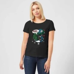 DC COMICS DC Superman Peace On Earth Women's Christmas T-Shirt - Black 9 DC COMICS DC Superman Peace On Earth Women's Christmas T-Shirt - Black -Fashion Clothing Shop 11964231 8144627067192841
