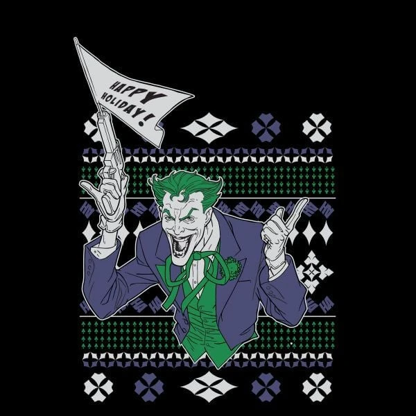 DC COMICS DC Joker Women's Christmas T-Shirt - Black 4 DC COMICS DC Joker Women's Christmas T-Shirt - Black - Image 2