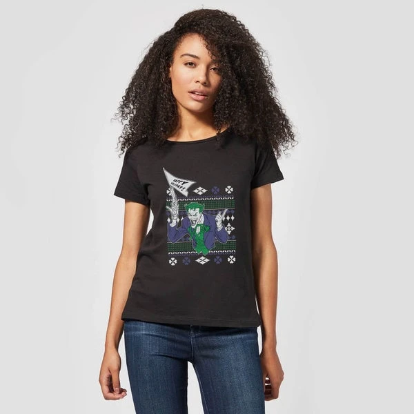 DC COMICS DC Joker Women's Christmas T-Shirt - Black 5 DC COMICS DC Joker Women's Christmas T-Shirt - Black - Image 3