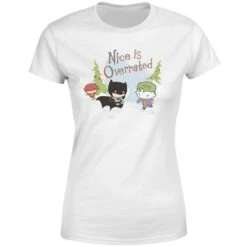 DC COMICS DC Nice Is Overrated Women's Christmas T-Shirt - White 11 DC COMICS DC Nice Is Overrated Women's Christmas T-Shirt - White -Fashion Clothing Shop 11964434 1904627079299149