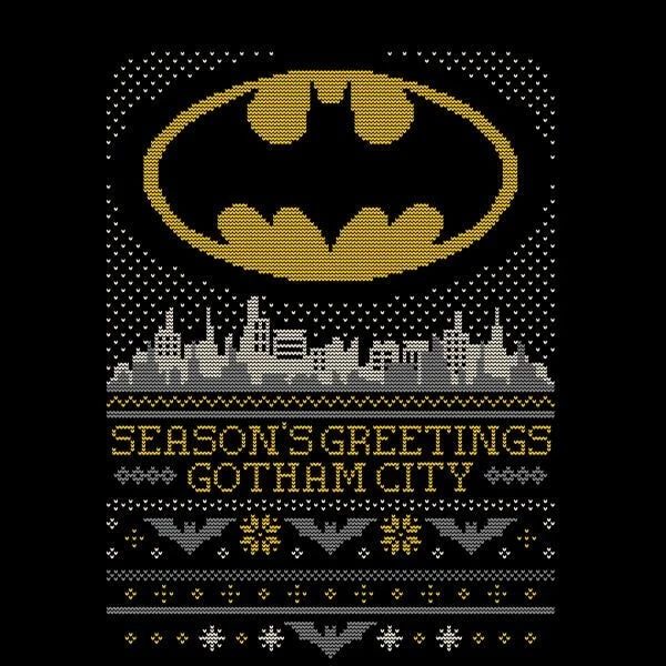 DC COMICS DC Seasons Greetings From Gotham Women's Christmas T-Shirt - Black 4 DC COMICS DC Seasons Greetings From Gotham Women's Christmas T-Shirt - Black - Image 2