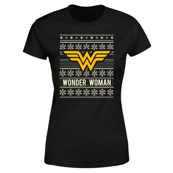 DC COMICS DC Wonder Woman Women's Christmas T-Shirt - Black 7 DC COMICS DC Wonder Woman Women's Christmas T-Shirt - Black - Image 5