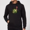 Star Wars Candy Cane Yoda Christmas Hoodie - Black