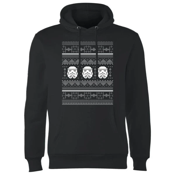 Star Wars Stormtrooper Knit Christmas Hoodie - Black 6 Star Wars Stormtrooper Knit Christmas Hoodie - Black - Image 4