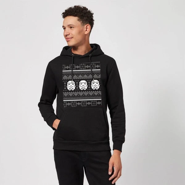 Star Wars Stormtrooper Knit Christmas Hoodie - Black 5 Star Wars Stormtrooper Knit Christmas Hoodie - Black - Image 3