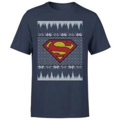 DC COMICS DC Superman Knit Men's Christmas T-Shirt - Navy 11 DC COMICS DC Superman Knit Men's Christmas T-Shirt - Navy -Fashion Clothing Shop 11969917 1344627081635021