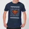 DC COMICS DC Superman Knit Men's Christmas T-Shirt - Navy -Fashion Clothing Shop 11969917 9704627080871161