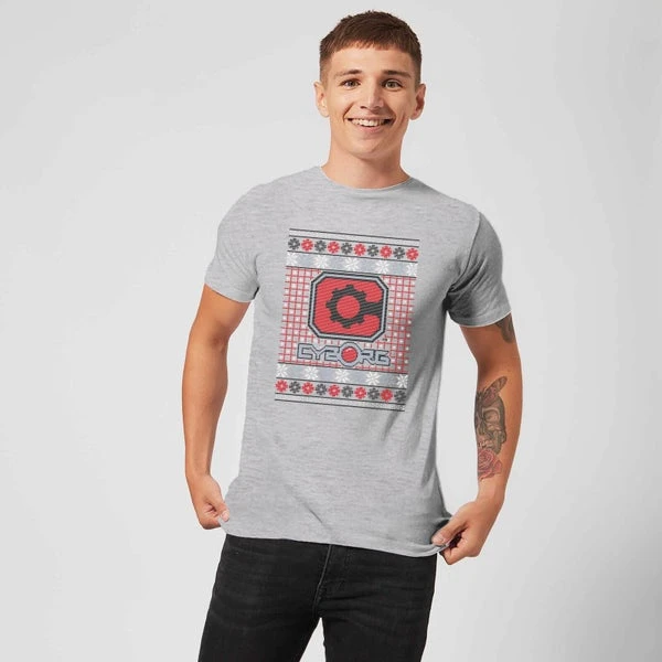 DC COMICS DC Cyborg Knit Men's Christmas T-Shirt - Grey 5 DC COMICS DC Cyborg Knit Men's Christmas T-Shirt - Grey - Image 3