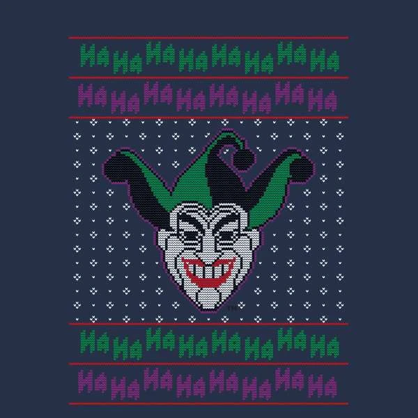 DC COMICS DC Joker Knit Men's Christmas T-Shirt - Navy 4 DC COMICS DC Joker Knit Men's Christmas T-Shirt - Navy - Image 2