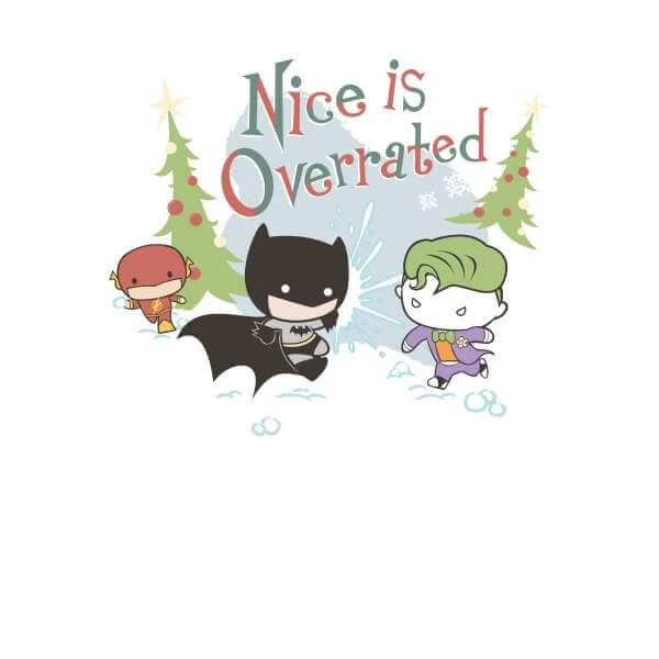 DC COMICS DC Nice Is Overrated Men's Christmas T-Shirt - White 4 DC COMICS DC Nice Is Overrated Men's Christmas T-Shirt - White - Image 2
