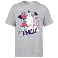 DC COMICS DC Chill! Men's Christmas T-Shirt - Grey -Fashion Clothing Shop 11970043 2094627061029077