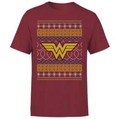 DC COMICS DC Wonder Woman Knit Men's Christmas T-Shirt - Burgundy 11 DC COMICS DC Wonder Woman Knit Men's Christmas T-Shirt - Burgundy -Fashion Clothing Shop 11970133 1884627065719916