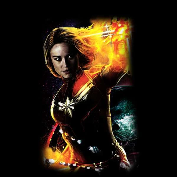Captain Marvel Galactic Shine Hoodie - Black 4 Captain Marvel Galactic Shine Hoodie - Black - Image 2
