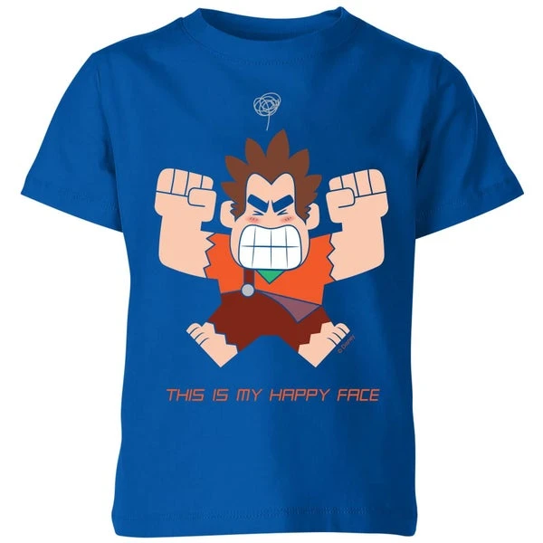Disney Wreck-it Ralph This Is My Happy Face Kids' T-Shirt - Royal Blue 3 Disney Wreck-it Ralph This Is My Happy Face Kids' T-Shirt - Royal Blue