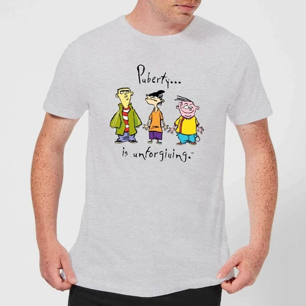 Ed, Edd N Eddy Puberty Is Unforgiving Men's T-Shirt - Grey 3 Ed, Edd N Eddy Puberty Is Unforgiving Men's T-Shirt - Grey