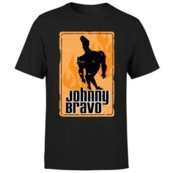 Cartoon Network Johnny Bravo Fire Men's T-Shirt - Black -Fashion Clothing Shop 12055634 2054653783809613