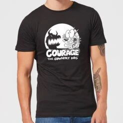 Cartoon Network Courage The Cowardly Dog Spotlight Men's T-Shirt - Black