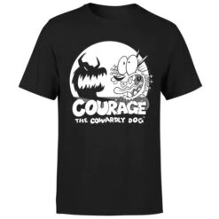 Cartoon Network Courage The Cowardly Dog Spotlight Men's T-Shirt - Black -Fashion Clothing Shop 12055679 3554653778421412