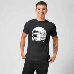 Cartoon Network Courage The Cowardly Dog Spotlight Men's T-Shirt - Black -Fashion Clothing Shop 12055679 7094653785240802