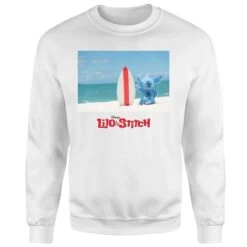 Disney Lilo And Stitch Surf Beach Sweatshirt - White -Fashion Clothing Shop 12057406 1604658974090938