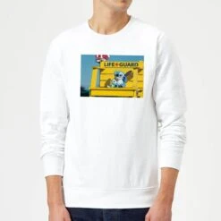Disney Lilo And Stitch Life Guard Sweatshirt - White