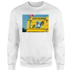 Disney Lilo And Stitch Life Guard Sweatshirt - White -Fashion Clothing Shop 12057496 5544658977442055