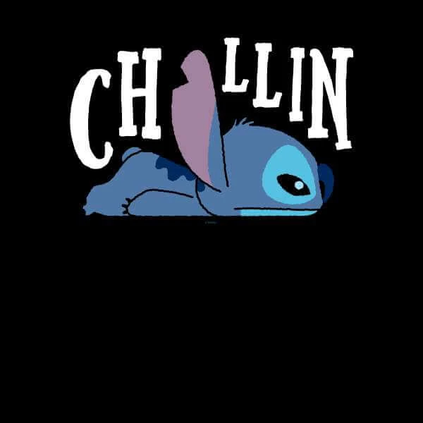 Disney Lilo And Stitch Chillin Men's T-Shirt - Black 4 Disney Lilo And Stitch Chillin Men's T-Shirt - Black - Image 2