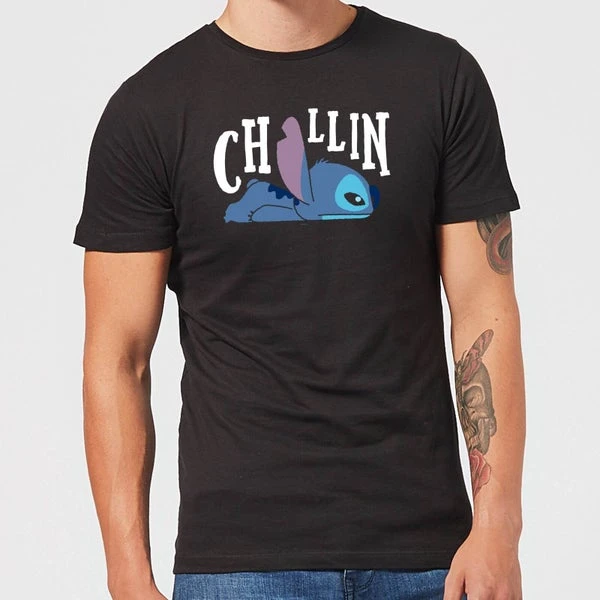 Disney Lilo And Stitch Chillin Men's T-Shirt - Black 3 Disney Lilo And Stitch Chillin Men's T-Shirt - Black