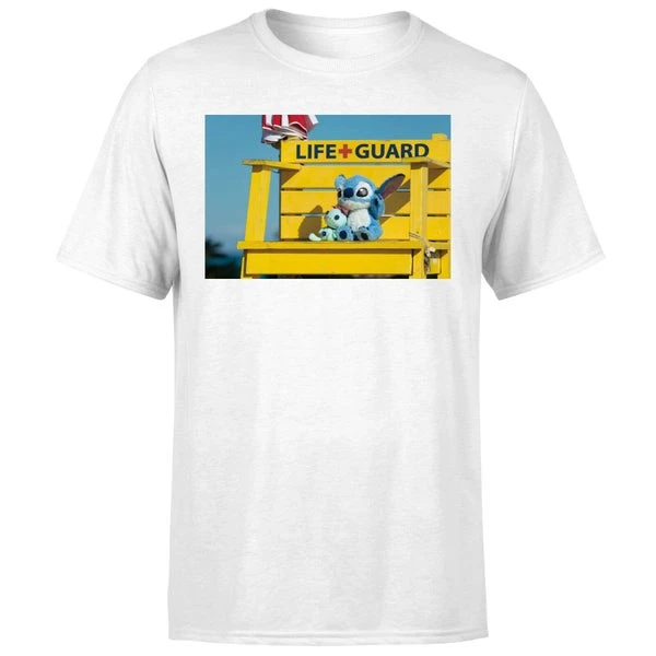 Disney Lilo And Stitch Life Guard Men's T-Shirt - White 7 Disney Lilo And Stitch Life Guard Men's T-Shirt - White - Image 5