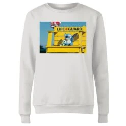 Disney Lilo And Stitch Life Guard Women's Sweatshirt - White 9 Disney Lilo And Stitch Life Guard Women's Sweatshirt - White -Fashion Clothing Shop 12058318 1844658994884994
