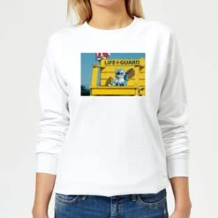 Disney Lilo And Stitch Life Guard Women's Sweatshirt - White