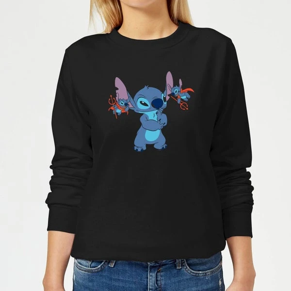 Disney Lilo And Stitch Little Devils Women's Sweatshirt - Black 3 Disney Lilo And Stitch Little Devils Women's Sweatshirt - Black