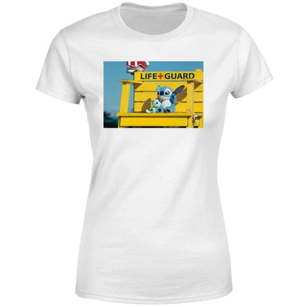 Disney Lilo And Stitch Life Guard Women's T-Shirt - White 7 Disney Lilo And Stitch Life Guard Women's T-Shirt - White - Image 5