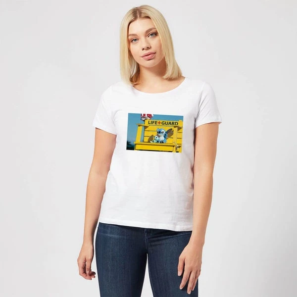 Disney Lilo And Stitch Life Guard Women's T-Shirt - White 5 Disney Lilo And Stitch Life Guard Women's T-Shirt - White - Image 3