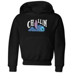 Disney Lilo And Stitch Chillin Kids' Hoodie - Black