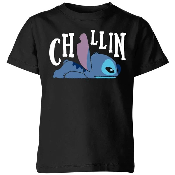 Disney Lilo And Stitch Chillin Kids' T-Shirt - Black 3 Disney Lilo And Stitch Chillin Kids' T-Shirt - Black