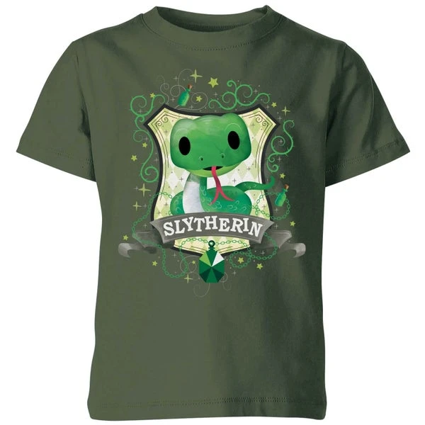 Harry Potter Kids Slytherin Crest Kids' T-Shirt - Forest Green 3 Harry Potter Kids Slytherin Crest Kids' T-Shirt - Forest Green