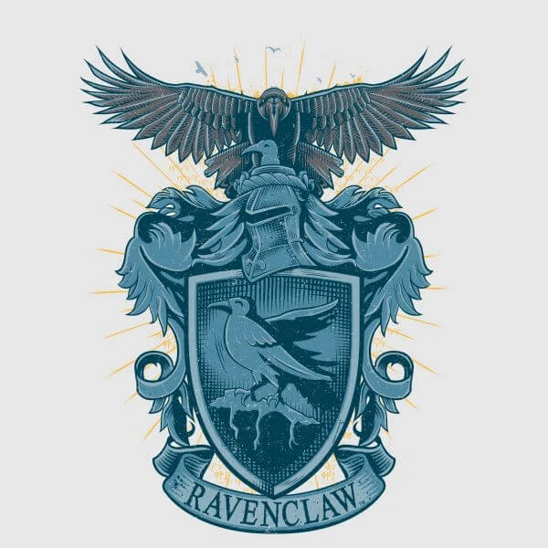 Harry Potter Ravenclaw Drawn Crest Women's T-Shirt - Grey 4 Harry Potter Ravenclaw Drawn Crest Women's T-Shirt - Grey - Image 2