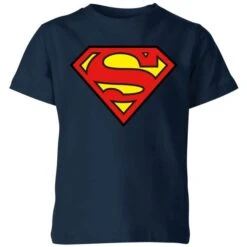 DC COMICS Justice League Superman Logo Kids' T-Shirt - Navy