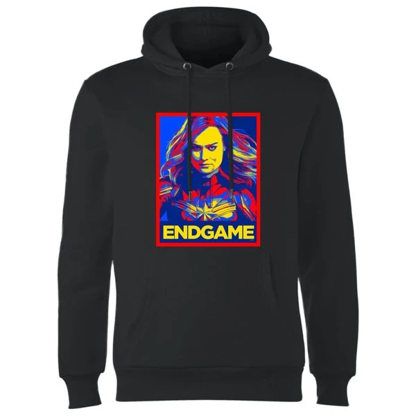 Avengers Endgame Captain Marvel Poster Hoodie - Black 6 Avengers Endgame Captain Marvel Poster Hoodie - Black - Image 4