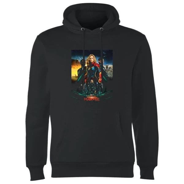 Captain Marvel Movie Starforce Poster Hoodie - Black 6 Captain Marvel Movie Starforce Poster Hoodie - Black - Image 4