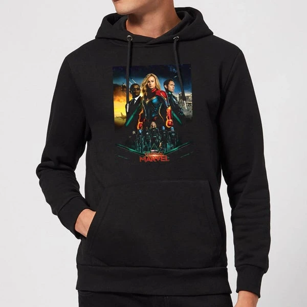 Captain Marvel Movie Starforce Poster Hoodie - Black 3 Captain Marvel Movie Starforce Poster Hoodie - Black